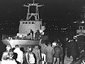הראשונה מספינות שרבורג ניגשת לרציף מספנות ישראל בנמל הקישון 31 בדצמבר 1969
