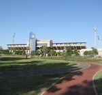 חזית האצטדיון כפי שהיא נראית מפארק הרצליה