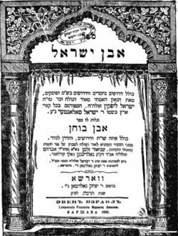שער "אבן ישראל", חיבורו של רבי שניאור זלמן הירשוביץ